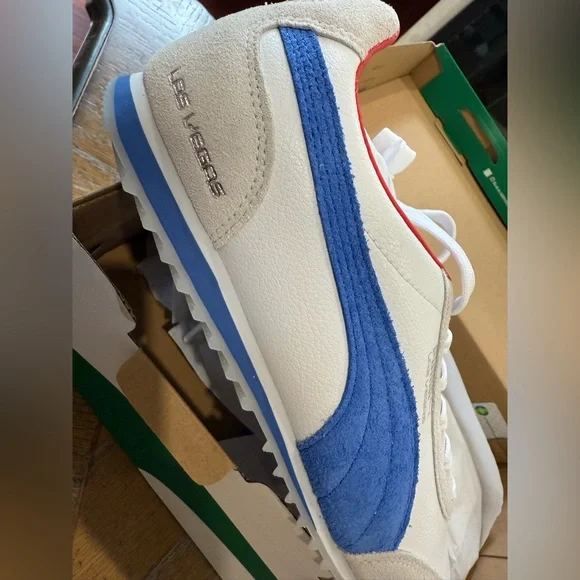 Puma White and Blue Athletic Shoes - Picture 9 of 11